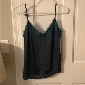BP lace silk cami jade green xs Nordstrom